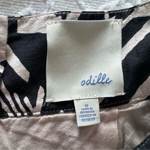 Anthropologie Odille geometric pattern skirt with sequin detailing